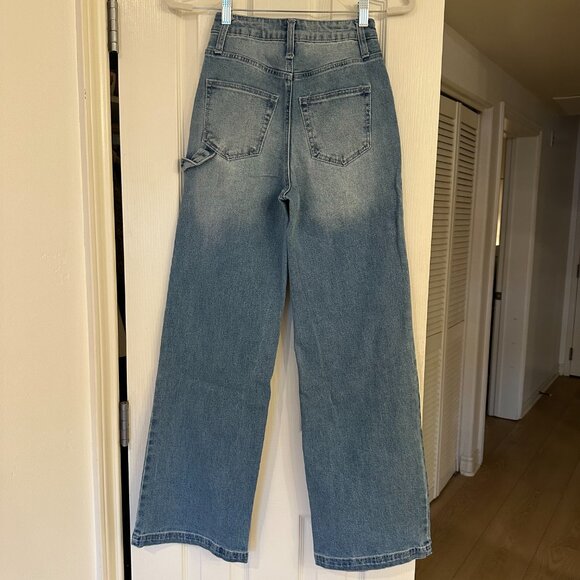 juicy couture - light fade denim - wide leg carpenter jean - 1/25 - Picture 5 of 7